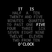 Word Clock Watch Face screenshot 1