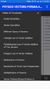 PHYSICS VECTORS-FORMULA EBOOK captura de pantalla 1