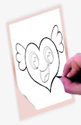 How to draw Hearts-poster