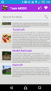 Train Mod For MCPE` capture d'écran 1