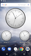 White Classic Clock Widget 截圖 5