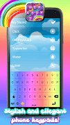 Rainbow Keyboard Themes & Color Background Changer 스크린샷 2