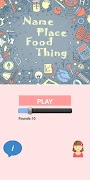 Name Place Food Thing (NPFT) Game Plakat