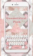 Geometric Coral Pink Keyboard Theme โปสเตอร์