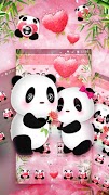2 Schermata Tema di avvio panda amore rosa carino