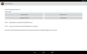 برنامه‌نما Hash Generator عکس از صفحه