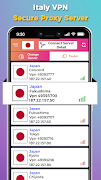 Italy VPN  Secure Proxy Server ảnh chụp màn hình 3