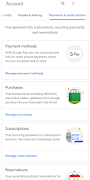 برنامه‌نما Google Account Settings عکس از صفحه