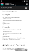 W3 CSS Tutorial OFFLINE APP Ekran Görüntüsü 3