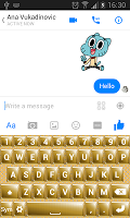 Luxury Gold SMS Keyboard ảnh chụp màn hình 2