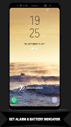 Lock Screen Galaxy Note8 DualClock Theme Wallpaper capture d'écran 2