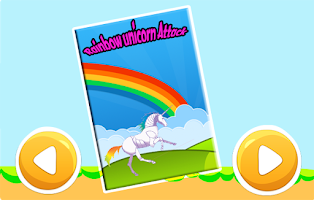 Rainbow unicorn attack poster