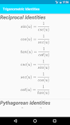 برنامه‌نما Trigonometric Identities عکس از صفحه