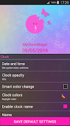 Pink Clock Widget скриншот 3