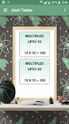 Learn Maths Multiplication Tables for Kids & Test screenshot 2