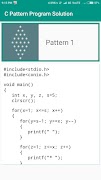 C Pattern Program Solution syot layar 1