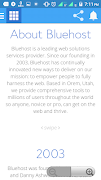 برنامه‌نما Bluehost Web عکس از صفحه