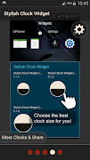 Stylish Clock Widget captura de pantalla 4