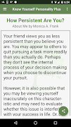 5 Schermata Know Yourself Personality Plus