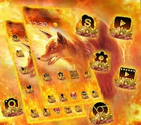 Fire Ice Wolf 3D Theme screenshot 4