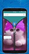 Kitty Zipper Lock Screen screenshot 4