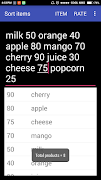 Sort items screenshot 1
