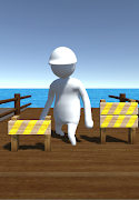 flat human run fall الملصق