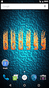 Fire LED clock LWP poster