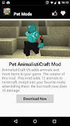 Pets MOD For MCPE! স্ক্রিনশট 4