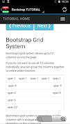 برنامه‌نما Bootstrap TUTORIAL OFFLINE APP عکس از صفحه