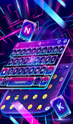 Neon Light Line Keyboard Theme 스크린샷 1