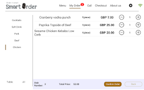 2 Schermata Smart Menu - 自助點餐系統
