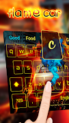 برنامهنما Luxury Super Speed Fire Car Keyboard Theme عکس از صفحه