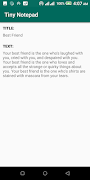 برنامه‌نما Tiny Notepad عکس از صفحه