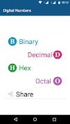 Binary, Decimal, Hex & Octal Numbers Conversion 스크린샷 1