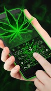 Neon Green Rasta Weed Keyboard Theme for Android স্ক্রিনশট 3