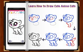 برنامه‌نما Learn How to Draw Chibi Anime Cats عکس از صفحه