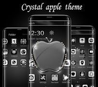 Черная сияющая тема для Apple Launcher скриншот 7