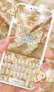 Golden Flower Pearl Keyboard Theme スクリーンショット 1