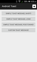 Toast Example for Android Cartaz