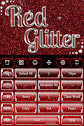 برنامه‌نما Red Glitter Keyboard عکس از صفحه