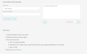 Android Menu XML Generator โปสเตอร์