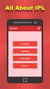 برنامه‌نما IPL 2018 عکس از صفحه