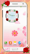 Rosas Reloj Widget captura de pantalla 1