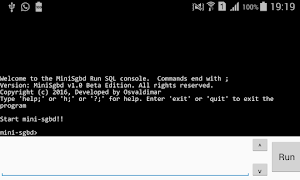 MiniSgbd Run SQL penulis hantaran