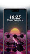 Vaporwave Pattern Lock Screen Affiche