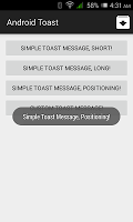 Toast Example for Android imagem de tela 3
