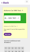Alabama DMV Permit Test Practice تصوير الشاشة 1