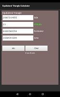 Equilateral Triangle Calculator Ekran Görüntüsü 2