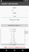 Capacitor Code Calculator 스크린샷 3